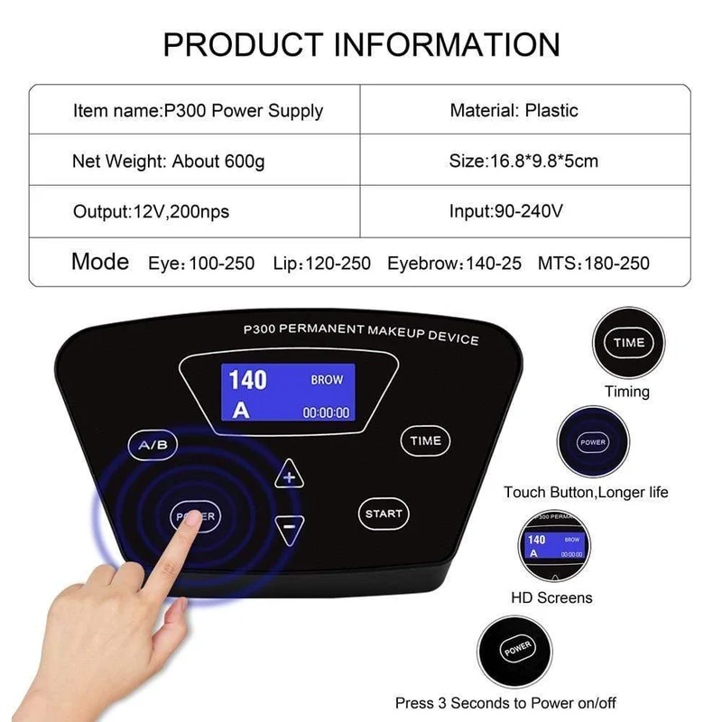 BMX Permanent Make-up Maschine Dermografo Micropigmentacion Gerät PMU Maschine für Augenbrauen Lip Tattoo Pen Kit P300
