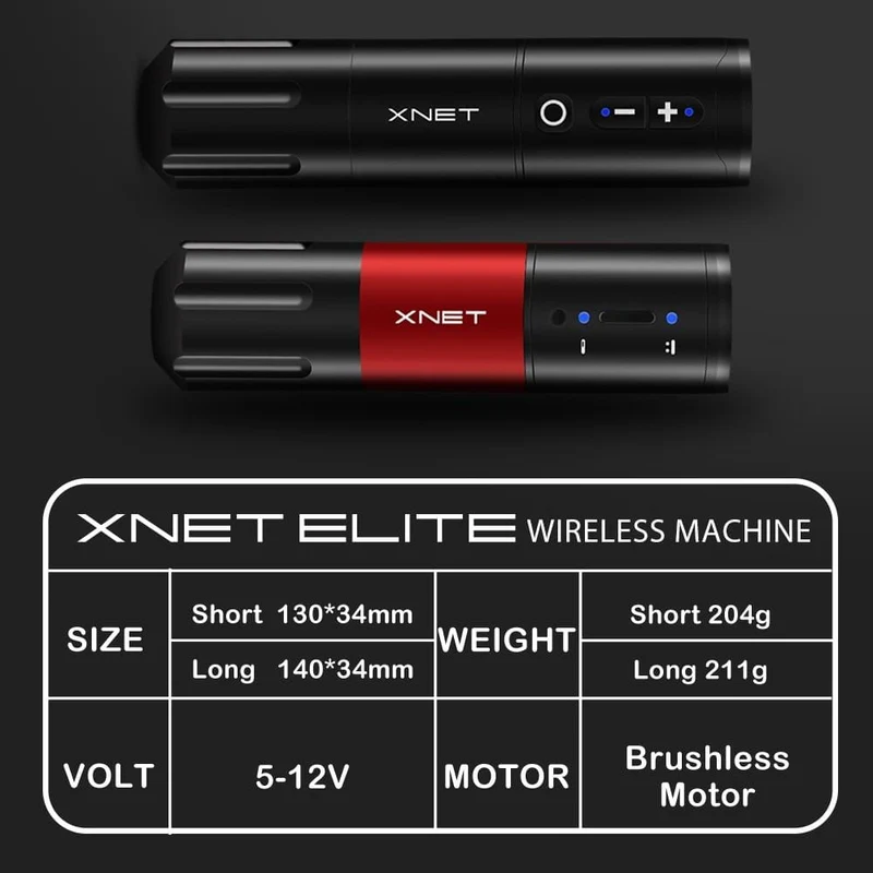 Elite Wireless Tattoo Pen Maschine Leistungsstarker kernloser Gleichstrommotor Schnellladender 2400-mAh-Lithium-Akku für den Körper des Künstlers