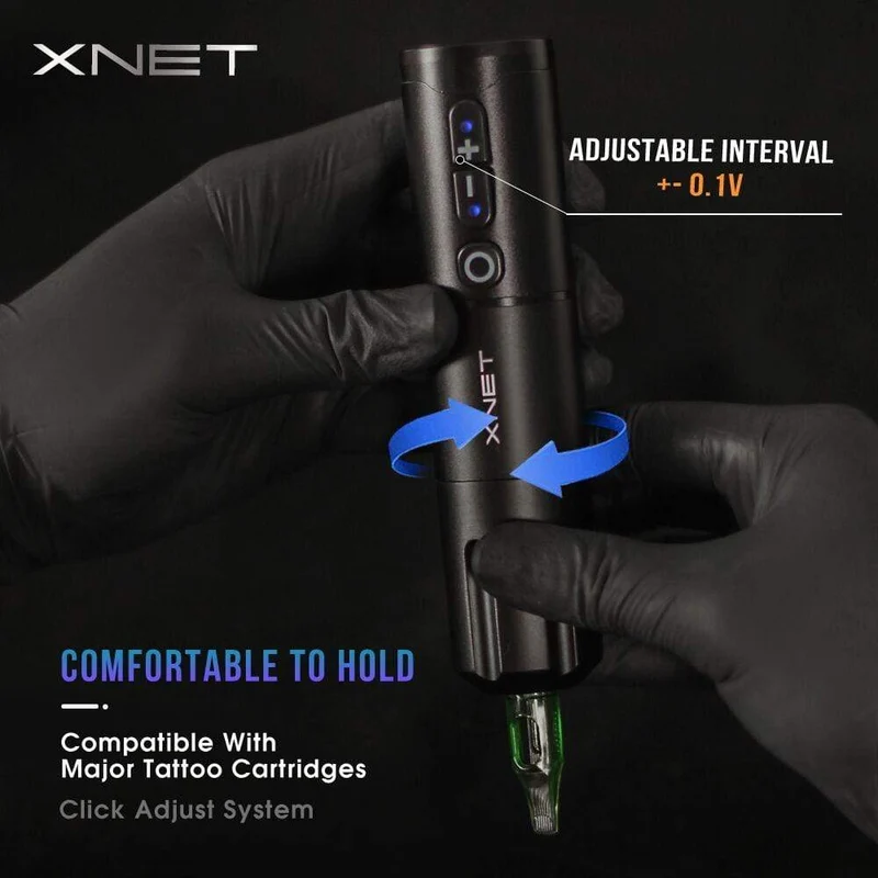 Elite Wireless Tattoo Pen Maschine Leistungsstarker kernloser Gleichstrommotor Schnellladender 2400-mAh-Lithium-Akku für den Körper des Künstlers