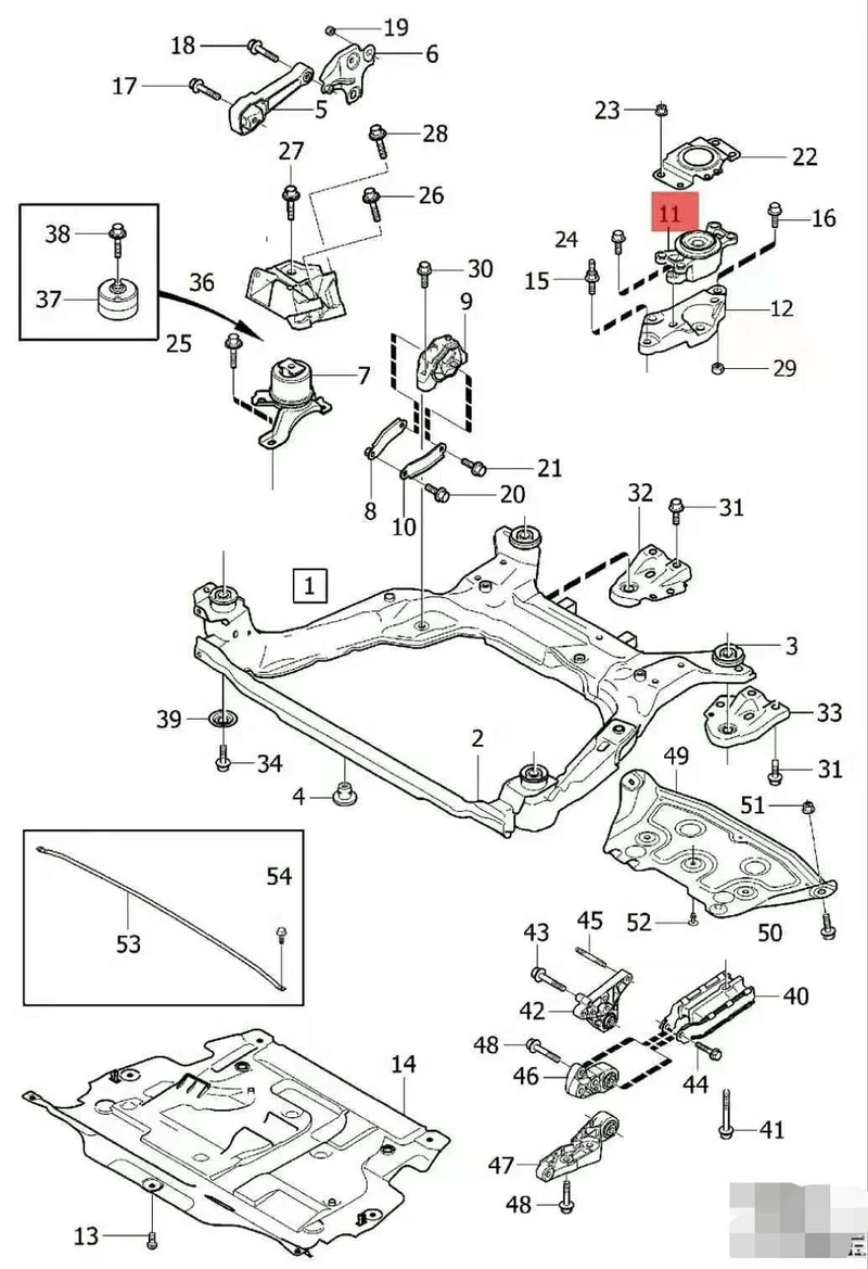 4 stück Motor Montieren übertragung montieren unterstützung Für Volvo S80 XC60 Für Land Rover Freelander 2 LR2