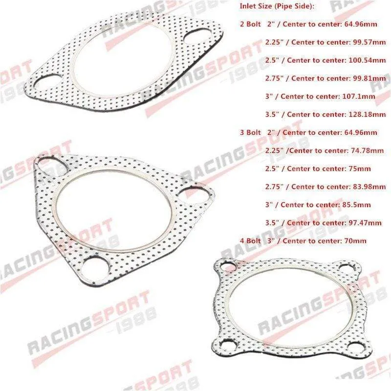 2"/2.25"/2.5"/2.75"/3" 2/3/4Bolt Turbo-Auspuffkrümmerdichtung Fallrohrflansch