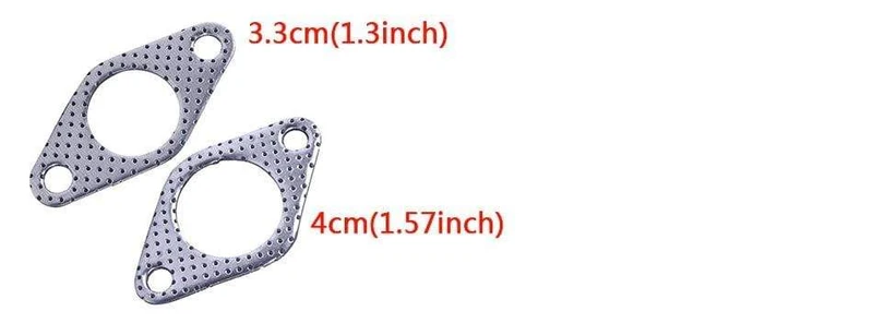 beler 33 mm 40 mm Wastegate-Dichtung, Autozubehör, passend für Tial WG Dump Tube Pipe Turbo Smart XS 2 Loch