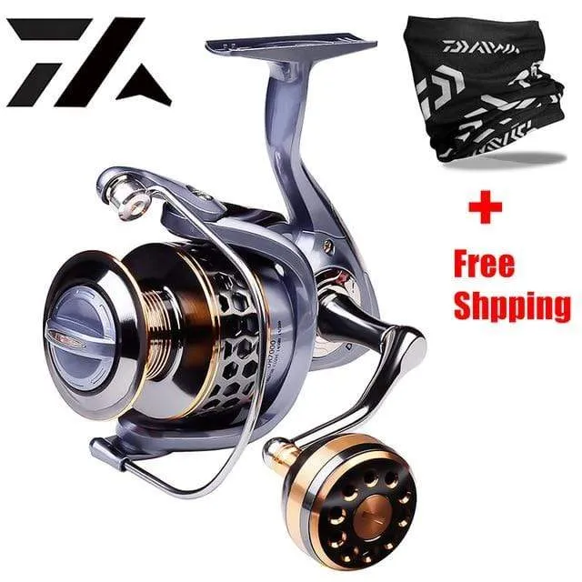 Max Drag 21KG Spule Angelrolle Getriebe 5.2:1 Verhältnis High Speed ​​Spinning Reel Casting Reel Karpfen Für Salzwasser