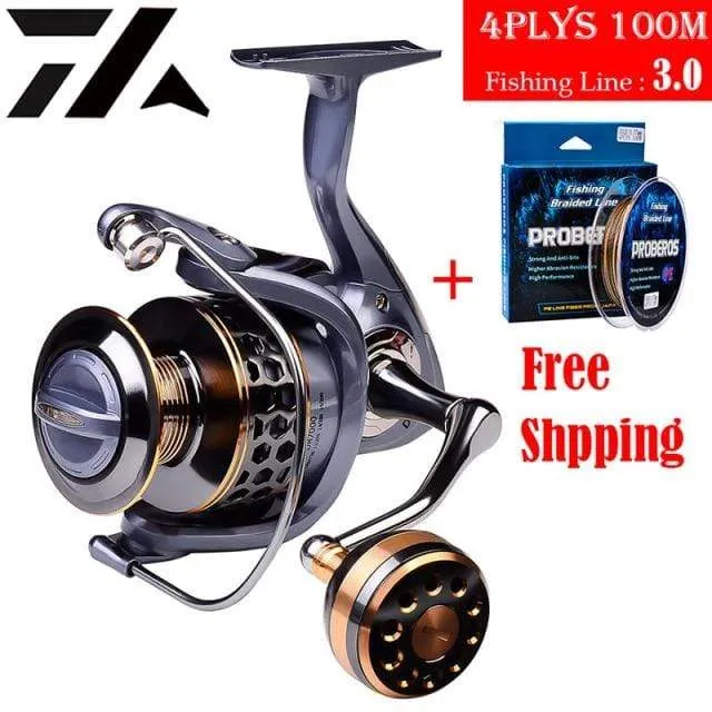 Max Drag 21KG Spule Angelrolle Getriebe 5.2:1 Verhältnis High Speed ​​Spinning Reel Casting Reel Karpfen Für Salzwasser