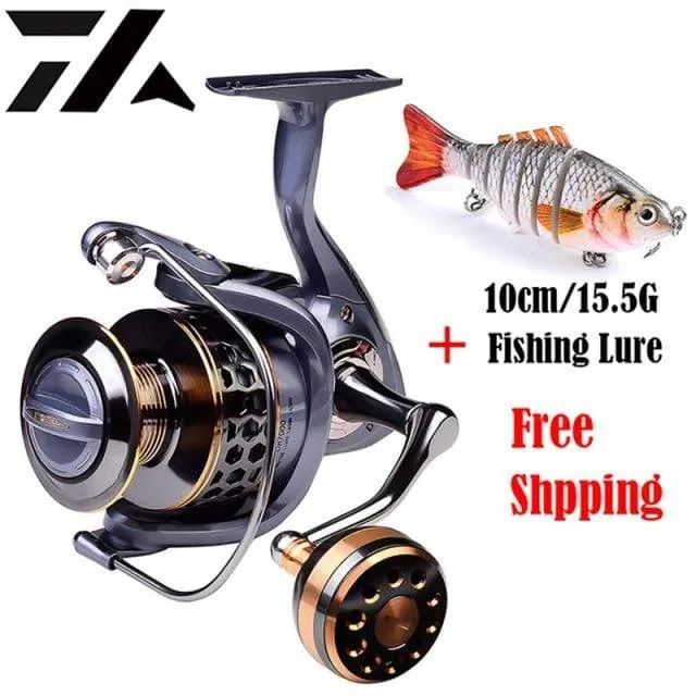 Max Drag 21KG Spule Angelrolle Getriebe 5.2:1 Verhältnis High Speed ​​Spinning Reel Casting Reel Karpfen Für Salzwasser