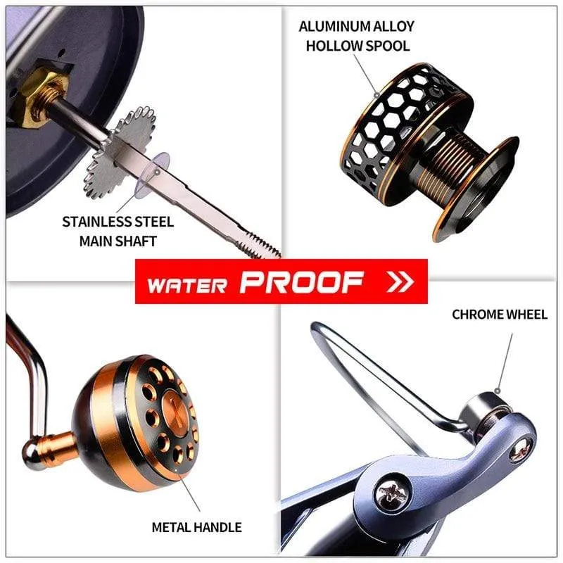 Max Drag 21KG Spule Angelrolle Getriebe 5.2:1 Verhältnis High Speed ​​Spinning Reel Casting Reel Karpfen Für Salzwasser