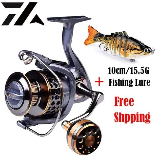 Max Drag 21KG Spule Angelrolle Getriebe 5.2:1 Verhältnis High Speed ​​Spinning Reel Casting Reel Karpfen Für Salzwasser