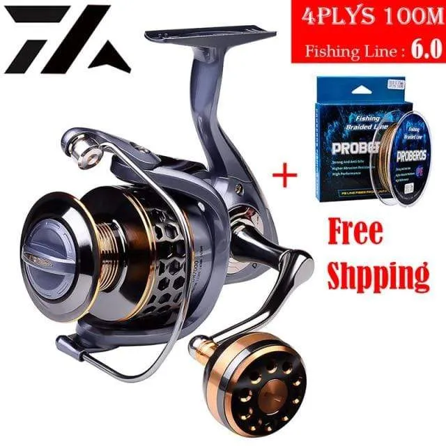 Max Drag 21KG Spule Angelrolle Getriebe 5.2:1 Verhältnis High Speed ​​Spinning Reel Casting Reel Karpfen Für Salzwasser