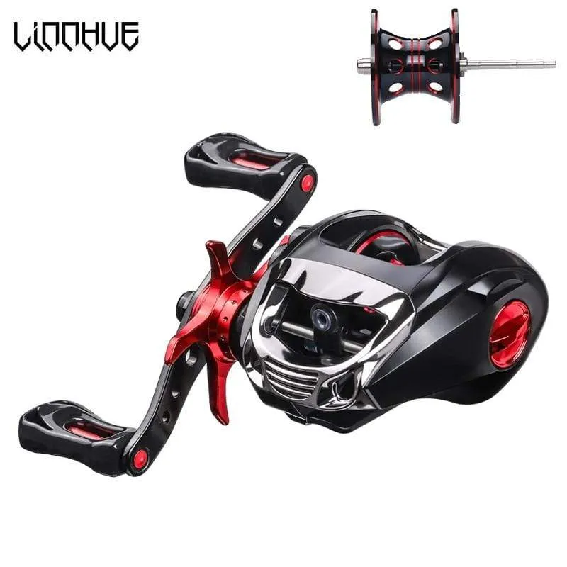 Baitcastingrolle BT2000 8 kg Drag SFS Doppelbremssystem Salzwasserrolle 6.3:1 Hochgeschwindigkeits-Metall-Ersatzspule Angelrolle