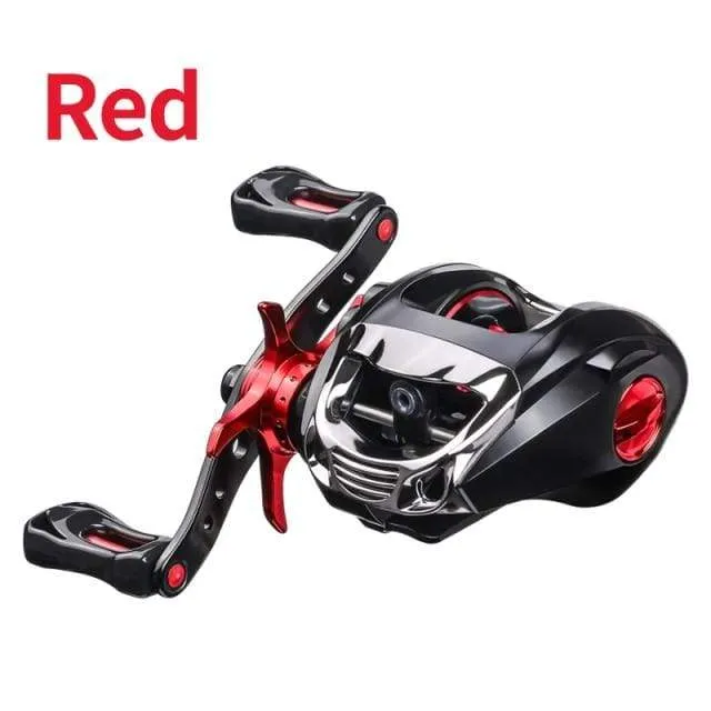 Baitcastingrolle BT2000 8 kg Drag SFS Doppelbremssystem Salzwasserrolle 6.3:1 Hochgeschwindigkeits-Metall-Ersatzspule Angelrolle