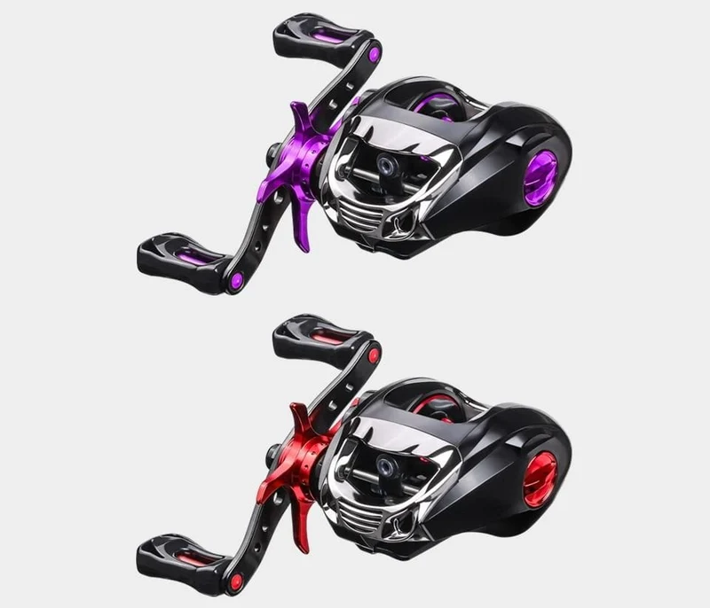 Baitcastingrolle BT2000 8 kg Drag SFS Doppelbremssystem Salzwasserrolle 6.3:1 Hochgeschwindigkeits-Metall-Ersatzspule Angelrolle