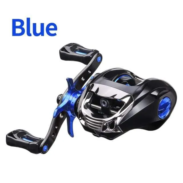 Baitcastingrolle BT2000 8 kg Drag SFS Doppelbremssystem Salzwasserrolle 6.3:1 Hochgeschwindigkeits-Metall-Ersatzspule Angelrolle
