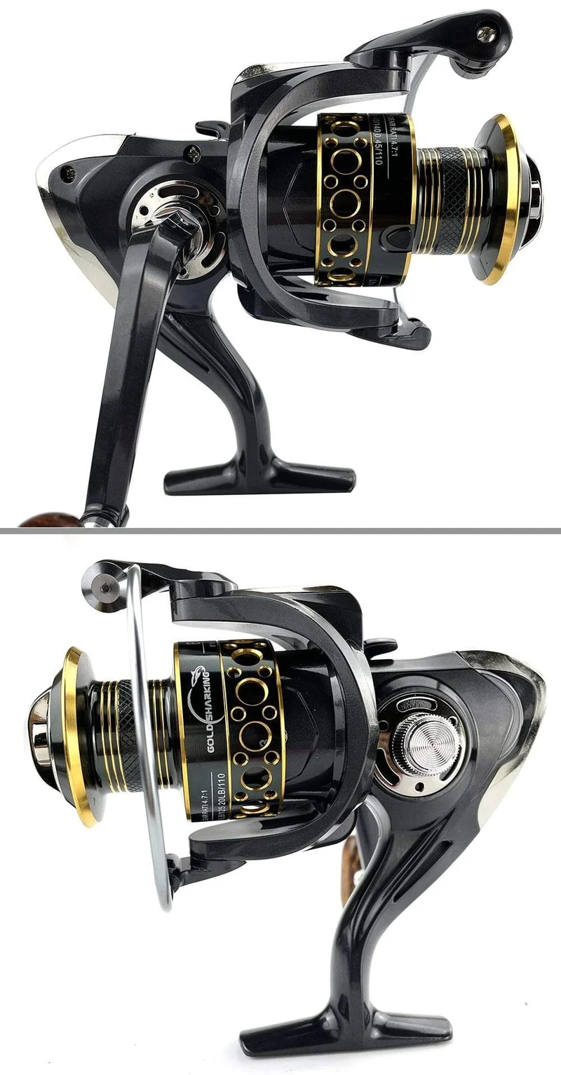 Angeln Spinnrolle Metallspule 5.2:1/4.7:113BB Kugellager Karpfen Angelrolle BK2000-7000 Metal Line Cup Sea Tackle