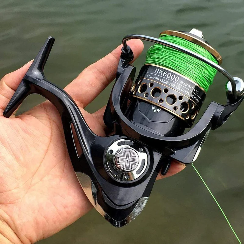 Angeln Spinnrolle Metallspule 5.2:1/4.7:113BB Kugellager Karpfen Angelrolle BK2000-7000 Metal Line Cup Sea Tackle