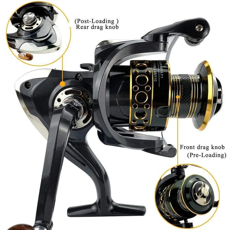 Angeln Spinnrolle Metallspule 5.2:1/4.7:113BB Kugellager Karpfen Angelrolle BK2000-7000 Metal Line Cup Sea Tackle