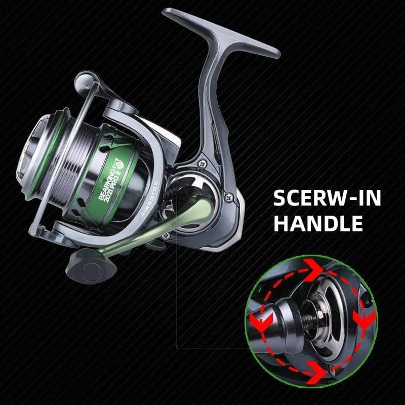 HJ Serie 7BB Edelstahllager 6.2:1 Angelrolle Drag System 17lbs Max Power Spinnrad Angelspule