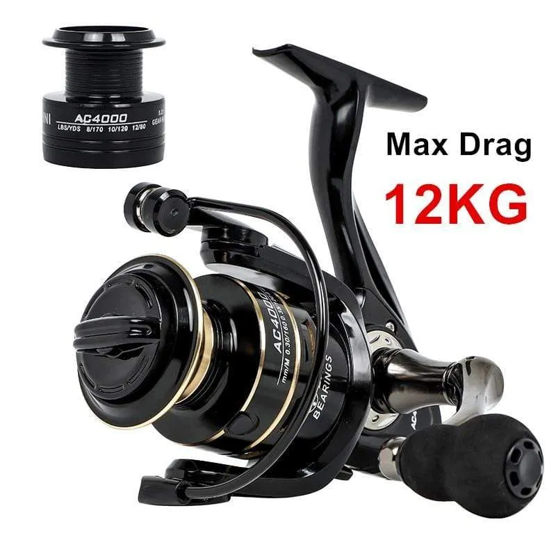Spinning reels 12KG Max Drag Carrete de pesca 5.2:1 metall Edelstahl Angeln Reel Salzwasser Reel für Angeln