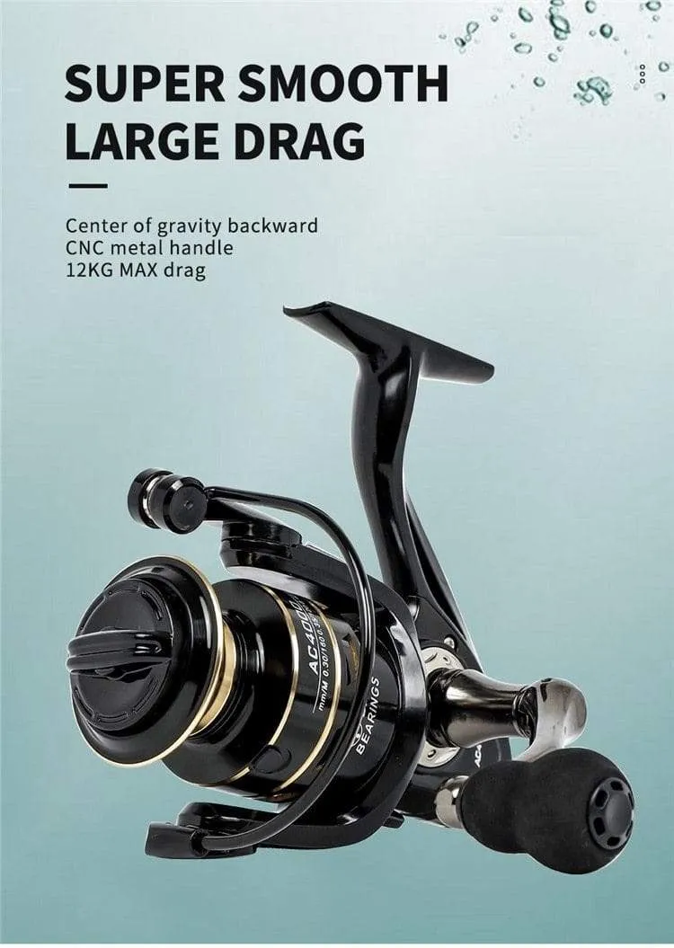 Spinning reels 12KG Max Drag Carrete de pesca 5.2:1 metall Edelstahl Angeln Reel Salzwasser Reel für Angeln