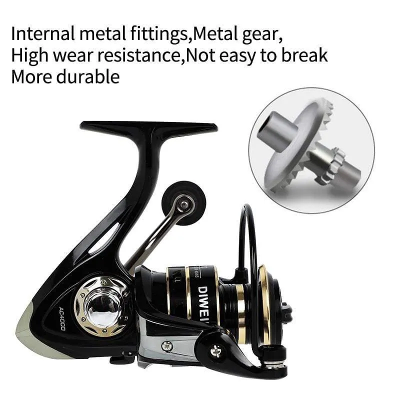 Spinning reels 12KG Max Drag Carrete de pesca 5.2:1 metall Edelstahl Angeln Reel Salzwasser Reel für Angeln