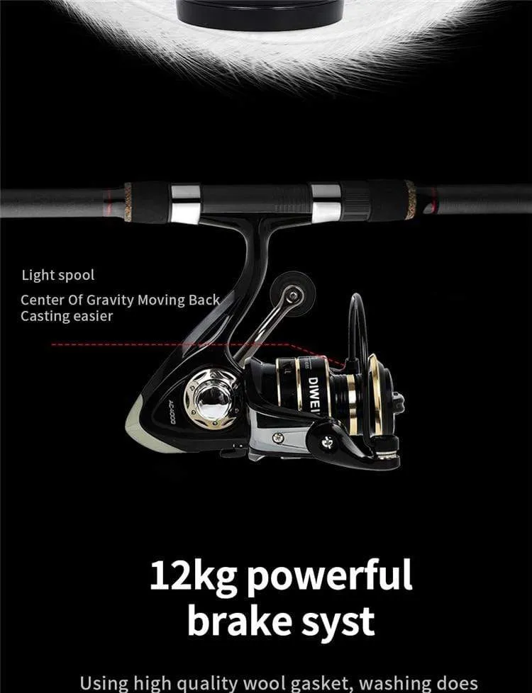 Spinning reels 12KG Max Drag Carrete de pesca 5.2:1 metall Edelstahl Angeln Reel Salzwasser Reel für Angeln