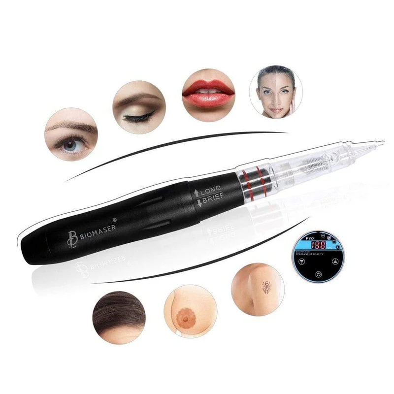 Mini Permanent Tattoo Make-Up Maschine Kit mit Nadeln Patronen Digitale Maschine forKit Augenbraue Lip Eyeliner