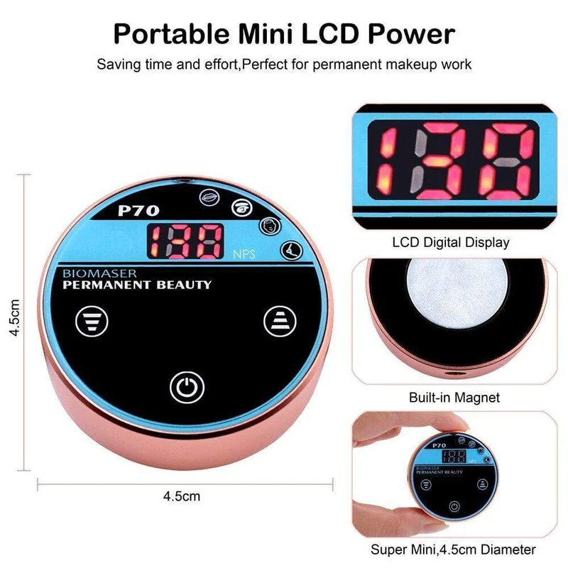 Mini Permanent Tattoo Make-Up Maschine Kit mit Nadeln Patronen Digitale Maschine forKit Augenbraue Lip Eyeliner