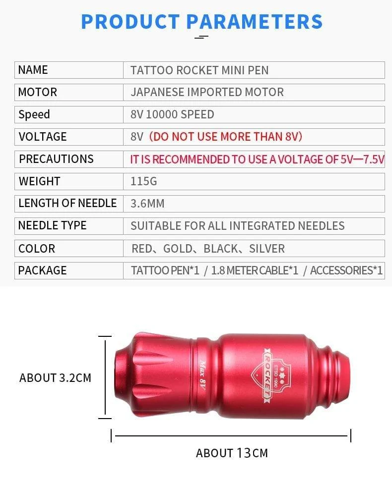 Tattoo-Stift-Patronen, rotierende Tattoo-Maschine, Motor, Tattoo-Pistole, Augenbrauenstift für Patronen, Nadeln, Zubehör-B0
