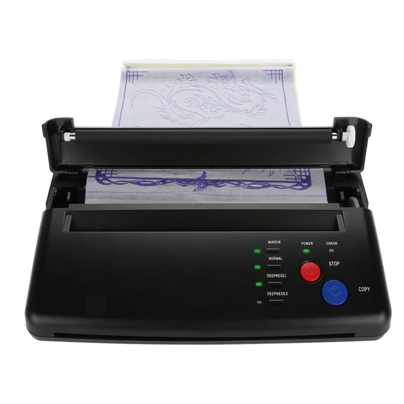 Tattoo-Transfermaschine, Drucker, Zeichnung, Thermo-Schablonenhersteller, Kopierer für Tattoo-Transferpapier, Versorgung mit Permanent-Feuerzeug