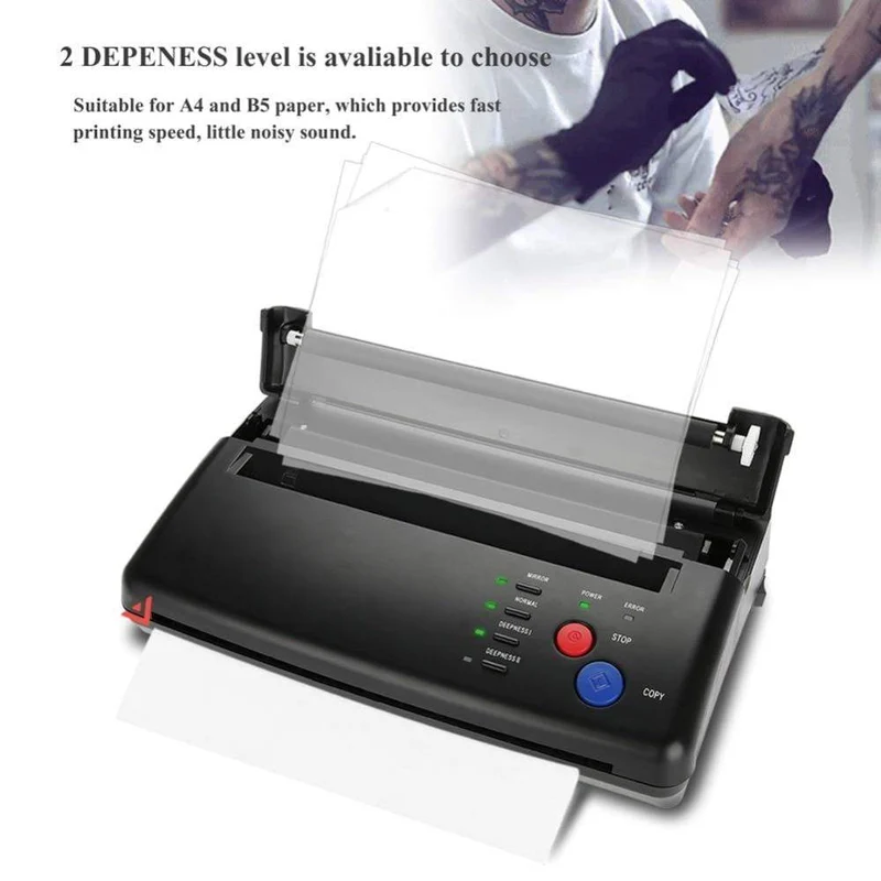 Tattoo-Transfermaschine, Drucker, Zeichnung, Thermo-Schablonenhersteller, Kopierer für Tattoo-Transferpapier, Versorgung mit Permanent-Feuerzeug