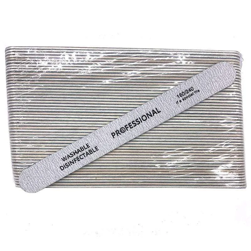 50 x hochwertige Holz-Nagelfeilen, künstliche Nägel, Spitzenfeile, 180/240, Einweg-Nagelhautentferner, Kallus, Nagelkunst-Styling-Werkzeuge