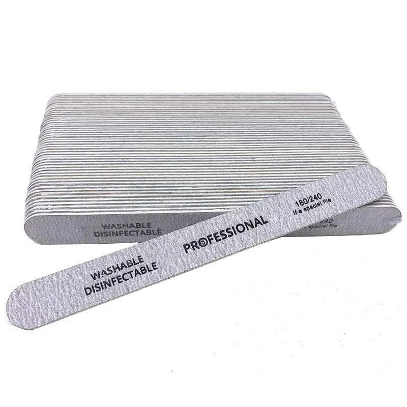 50 x hochwertige Holz-Nagelfeilen, künstliche Nägel, Spitzenfeile, 180/240, Einweg-Nagelhautentferner, Kallus, Nagelkunst-Styling-Werkzeuge