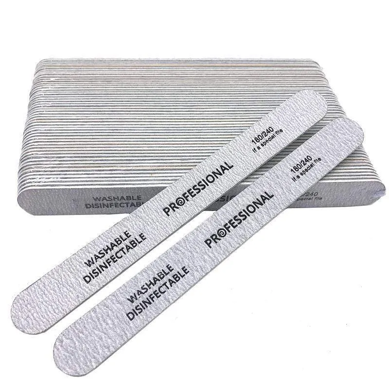 50 x hochwertige Holz-Nagelfeilen, künstliche Nägel, Spitzenfeile, 180/240, Einweg-Nagelhautentferner, Kallus, Nagelkunst-Styling-Werkzeuge