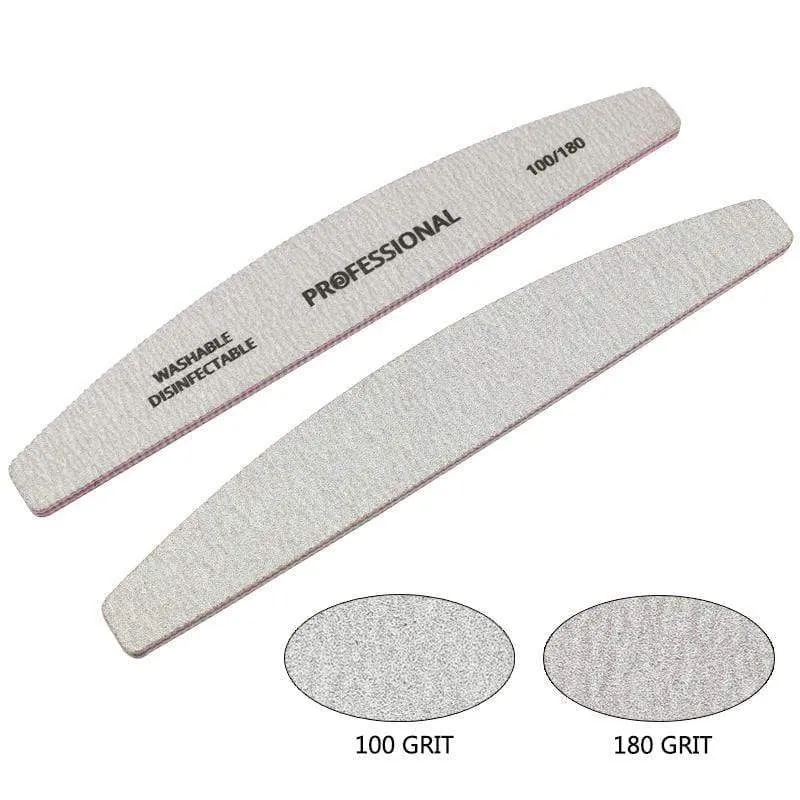 20 teile/los Professionelle Nagel Datei 100/180 Nagel Puffer Block kalk eine ongle Pediküre Maniküre Tipps Gel Polnischen Kurve Nagel pflege Werkzeuge