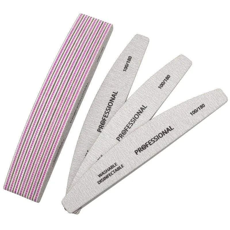 20 teile/los Professionelle Nagel Datei 100/180 Nagel Puffer Block kalk eine ongle Pediküre Maniküre Tipps Gel Polnischen Kurve Nagel pflege Werkzeuge