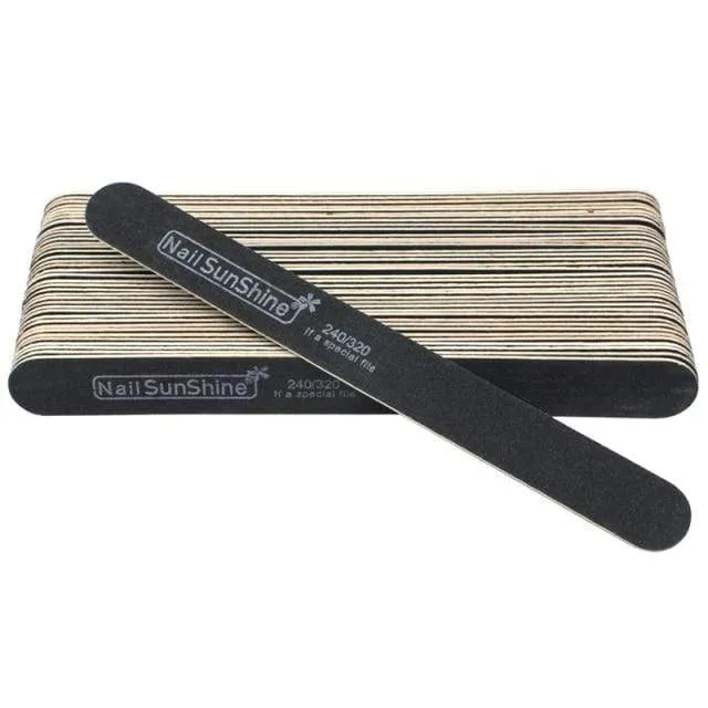 100 Stück starke, dicke Holz-Nagelfeile, Multi-Körnung, Holz-Schleifpapier, Nagelfeile für Maniküre, Polieren, gerade, Limette, Nagel-Werkzeuge