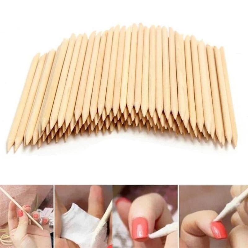50/100/200 Stück Nail Art Design Orange Holz Stick Sticks Nagelhautschieber Entferner Maniküre Pediküre Pflege Professionelles Nail Art Werkzeug