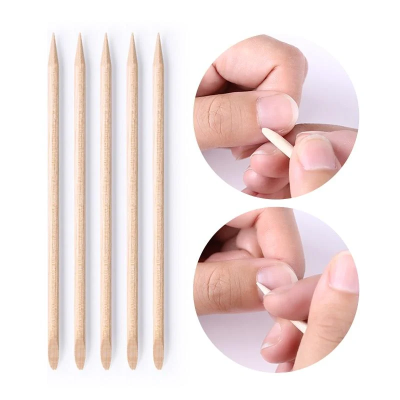 50/100/200 Stück Nail Art Design Orange Holz Stick Sticks Nagelhautschieber Entferner Maniküre Pediküre Pflege Professionelles Nail Art Werkzeug