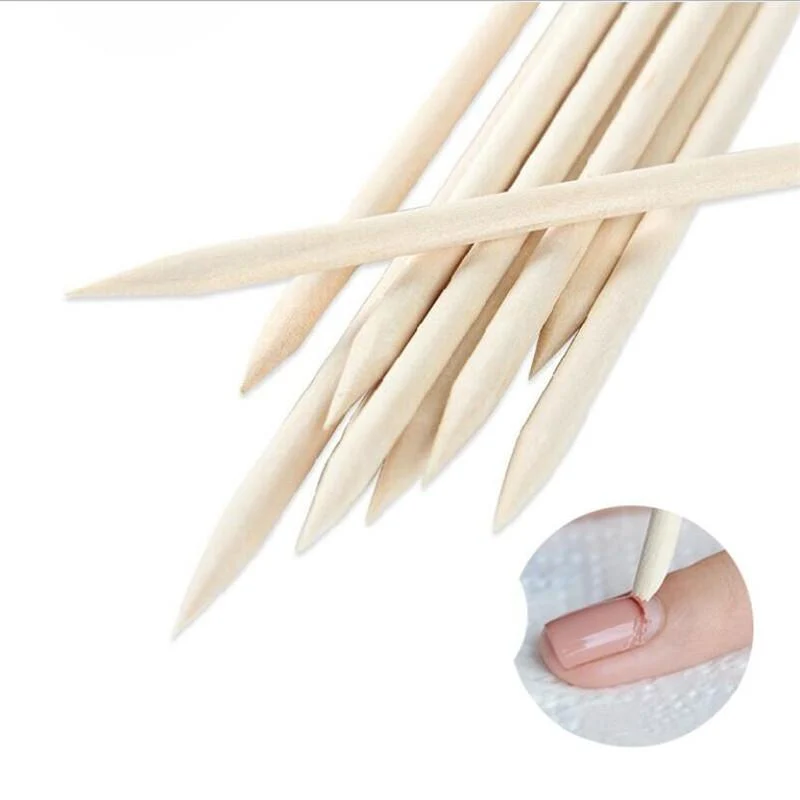 50/100/200 Stück Nail Art Design Orange Holz Stick Sticks Nagelhautschieber Entferner Maniküre Pediküre Pflege Professionelles Nail Art Werkzeug