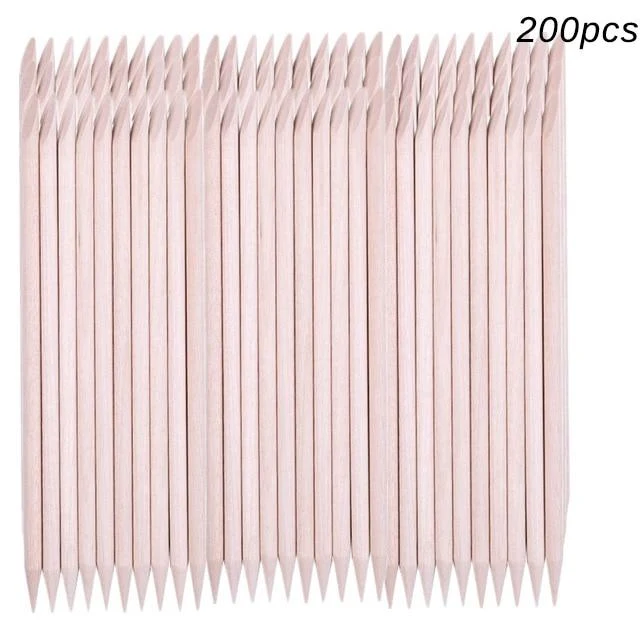 50/100/200 Stück Nail Art Design Orange Holz Stick Sticks Nagelhautschieber Entferner Maniküre Pediküre Pflege Professionelles Nail Art Werkzeug