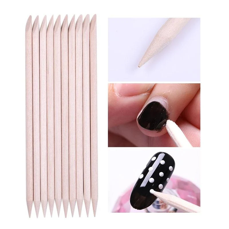 50/100/200 Stück Nail Art Design Orange Holz Stick Sticks Nagelhautschieber Entferner Maniküre Pediküre Pflege Professionelles Nail Art Werkzeug