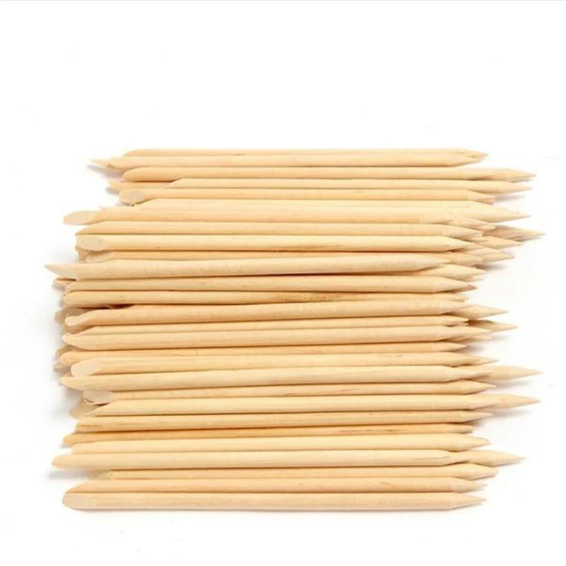 50/100/200 Stück Nail Art Design Orange Holz Stick Sticks Nagelhautschieber Entferner Maniküre Pediküre Pflege Professionelles Nail Art Werkzeug
