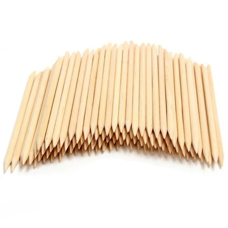 50/100/200 Stück Nail Art Design Orange Holz Stick Sticks Nagelhautschieber Entferner Maniküre Pediküre Pflege Professionelles Nail Art Werkzeug