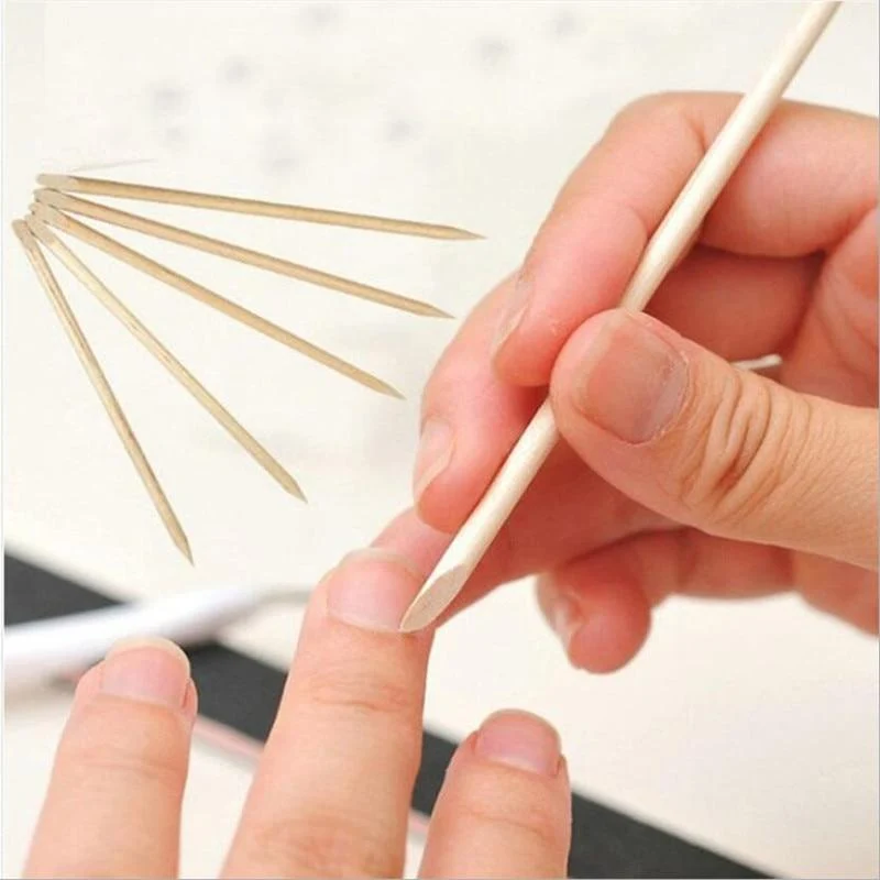 50/100/200 Stück Nail Art Design Orange Holz Stick Sticks Nagelhautschieber Entferner Maniküre Pediküre Pflege Professionelles Nail Art Werkzeug