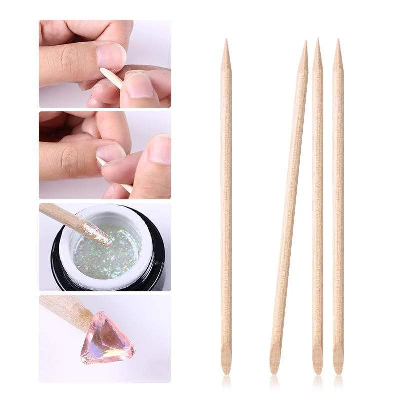50/100/200 Stück Nail Art Design Orange Holz Stick Sticks Nagelhautschieber Entferner Maniküre Pediküre Pflege Professionelles Nail Art Werkzeug