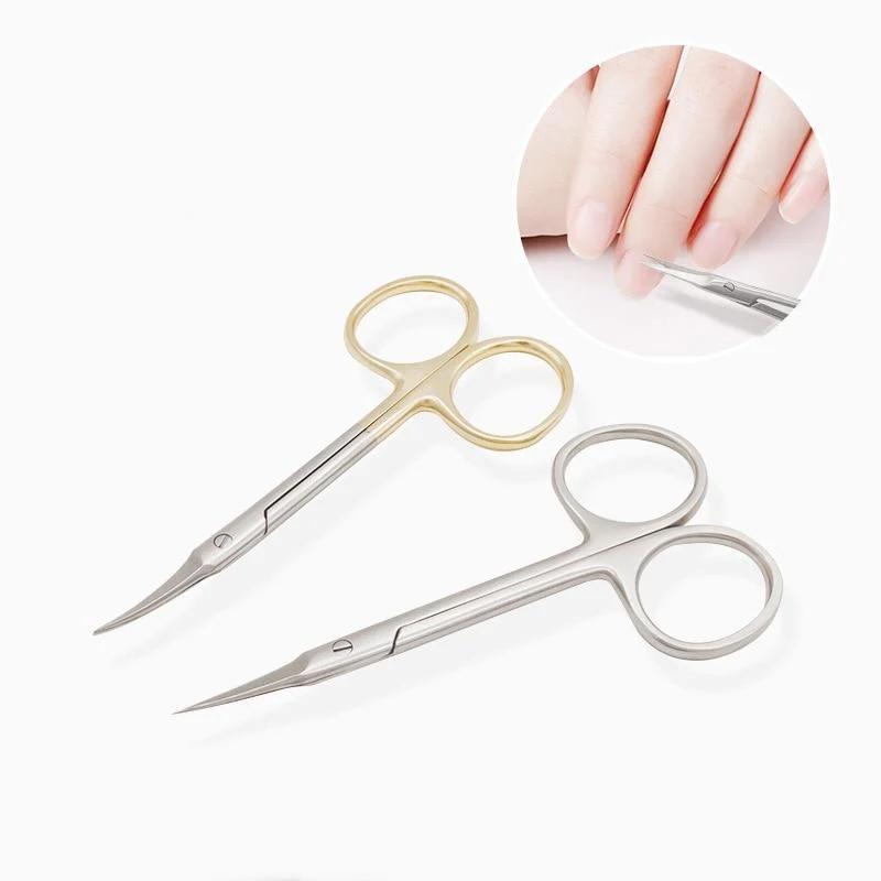 Maniküre Schere Gebogene Spitze Schere Professionelle Edelstahl Nagel Dead Skin Remover Nagel Clipper Salon Nagel Werkzeuge