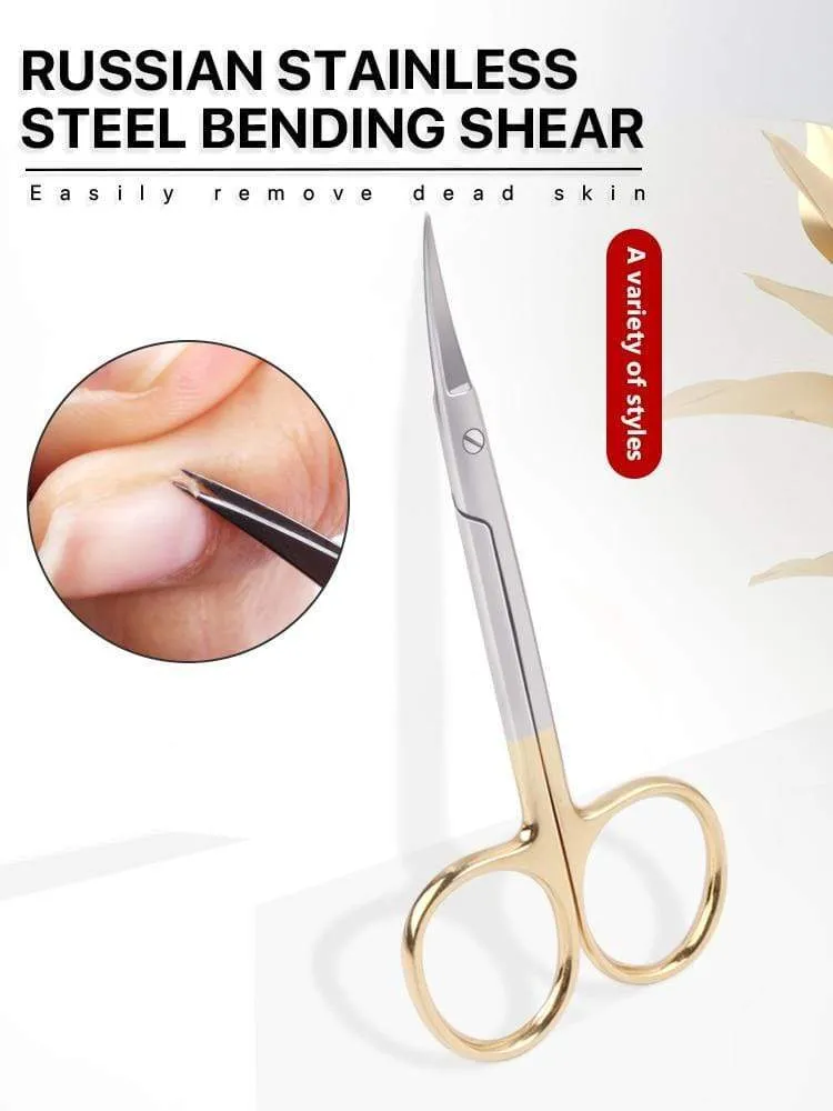 Maniküre Schere Gebogene Spitze Schere Professionelle Edelstahl Nagel Dead Skin Remover Nagel Clipper Salon Nagel Werkzeuge