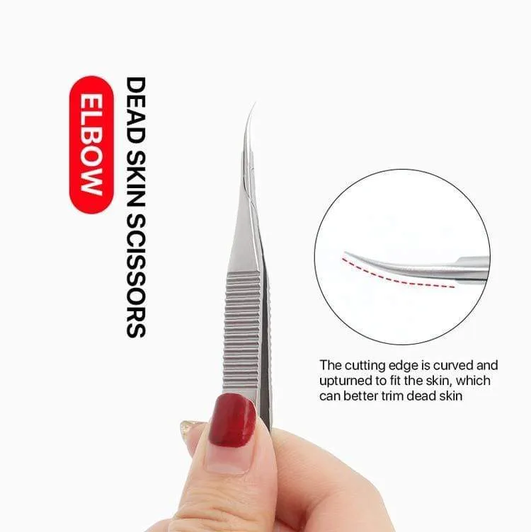 Maniküre Schere Gebogene Spitze Schere Professionelle Edelstahl Nagel Dead Skin Remover Nagel Clipper Salon Nagel Werkzeuge