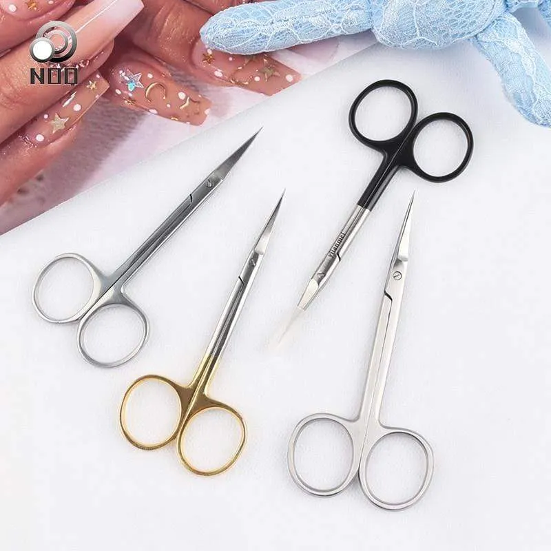 Maniküre Schere Gebogene Spitze Schere Professionelle Edelstahl Nagel Dead Skin Remover Nagel Clipper Salon Nagel Werkzeuge