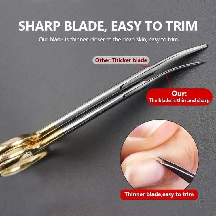 Maniküre Schere Gebogene Spitze Schere Professionelle Edelstahl Nagel Dead Skin Remover Nagel Clipper Salon Nagel Werkzeuge