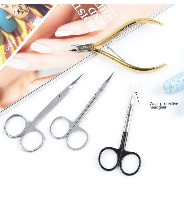 Maniküre Schere Gebogene Spitze Schere Professionelle Edelstahl Nagel Dead Skin Remover Nagel Clipper Salon Nagel Werkzeuge